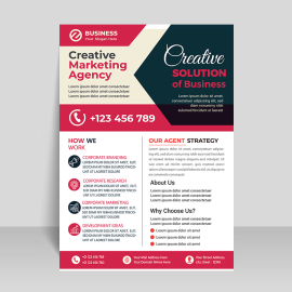 Pretty pink abstract flyer