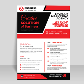 Black ready to print digital flyer