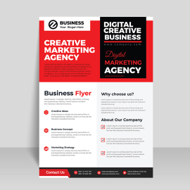 Corporate simple flyer template design for free