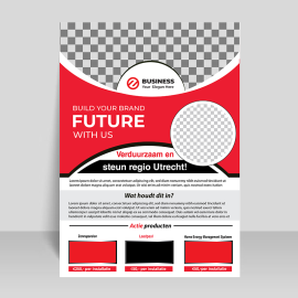 Premium red flyer design template for free