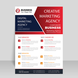 Beautiful red flyer abstract design