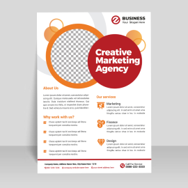 Print ready flyer template with photo