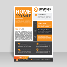Yellow simple modern flyer template