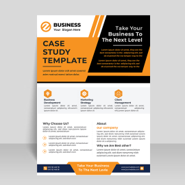 Yellow black print ready flyer template