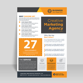 Yellow black premium flyer template