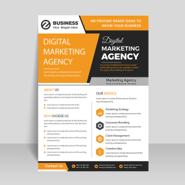 Yellow simple flyer template