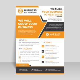 Flat corporate professional business flyer