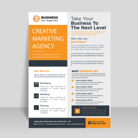 Simple clean flyer for business purposes