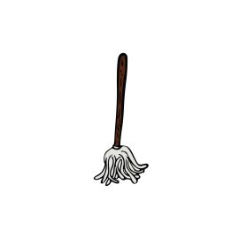Free vector broom for halloween