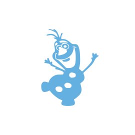 Frozen snowman colorful silhouette disney