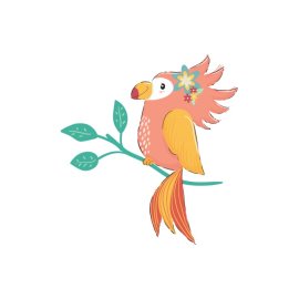 Vector design beautiful tropical birds