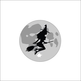 Beautiful sexy black silhouette flying on the broom vector