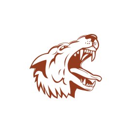 Abstract angry wolf head vector