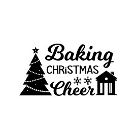 Baking Christmas cheer typography Christmas greetings