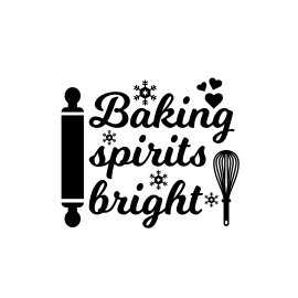 Baking spirits bright typography vector