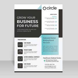 Black white clean minimalist flyer