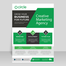 Dark green and black vector template