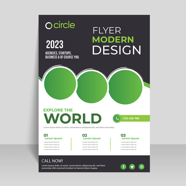 Modern sophisticated flyer template design vector - freepng