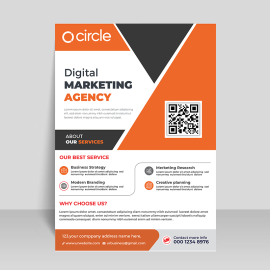 Flyer design for business purpose free vector