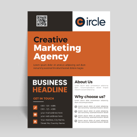 Brown professional flyer template for free