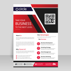 Black maroon flyer vector template