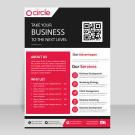 Black vector flyer template