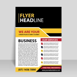 Black yellow professional style brochure template