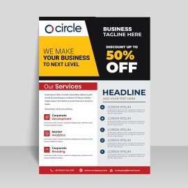 Simple sale flyer for marketing purpose for free