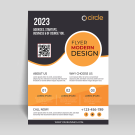 Yellow QR code vector design template for free