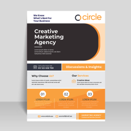 Abstract modern business flyer design template