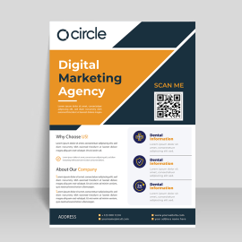 Yellow black high end flyer design