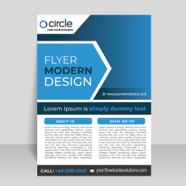 Vertical A4 flyer leaflet poster vector