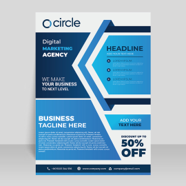 Abstract flyer design template for free