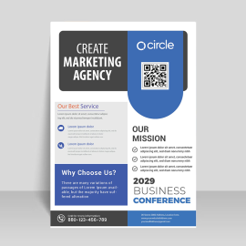 Creative modern flyer vector with abstract look