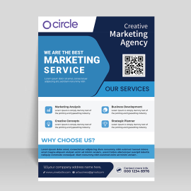 Business simple clean flyer leaflet poster design