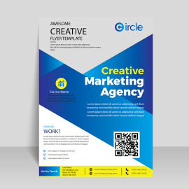 Creative marketing agency flyer template for free