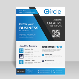Blue gradient Professional flyer design for free