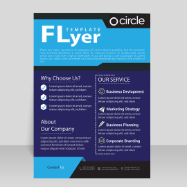 Business blue corporate professional flyer