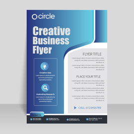 Modern aesthetic vector ready to print flyer