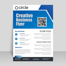 Blue professional gradient vector flyer