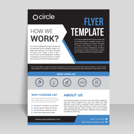 Abstract black simple info flyer