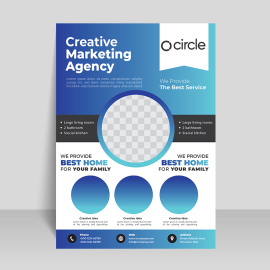 Real estate creative agency photo flyer