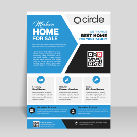 Business corporate real estate flyer template