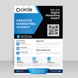 Business abstract premium flyer template for free