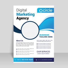 Photo flyer brochure vector design