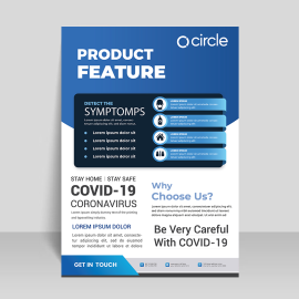 Simple abstract design flyer template