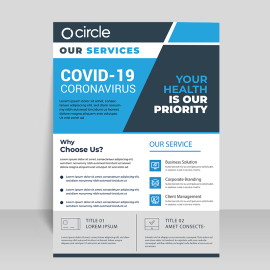 Sky blue vector template design