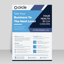 Blue black vector template design