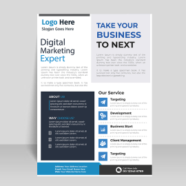 Corporate brochure flyer vector