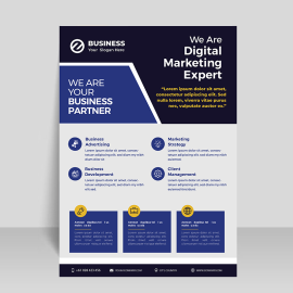 Business flyer leaflet vector for free